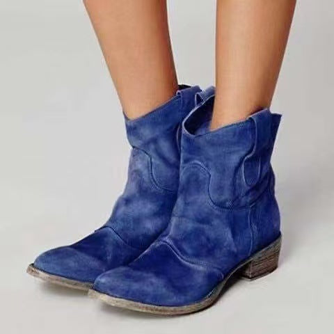 Livia | Western Suède Ankelboots