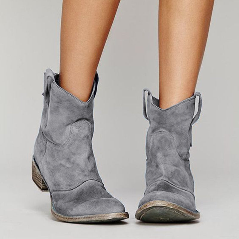Livia | Western Suède Ankelboots