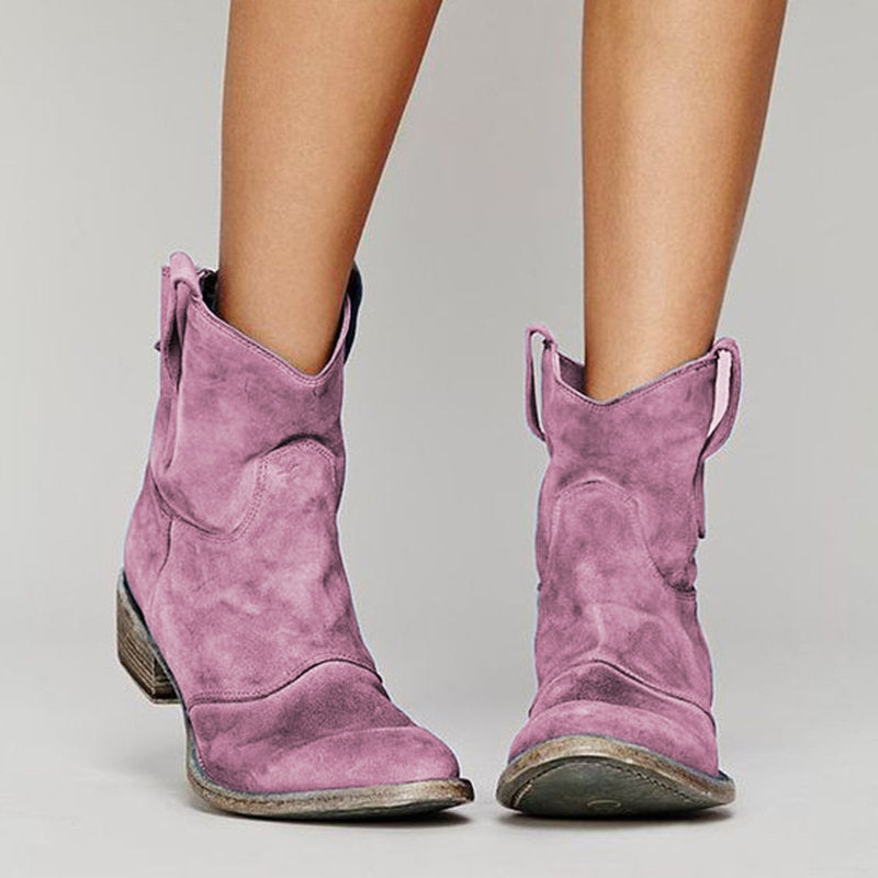 Livia | Western Suède Ankelboots