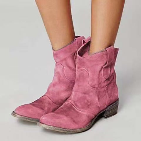 Livia | Western Suède Ankelboots