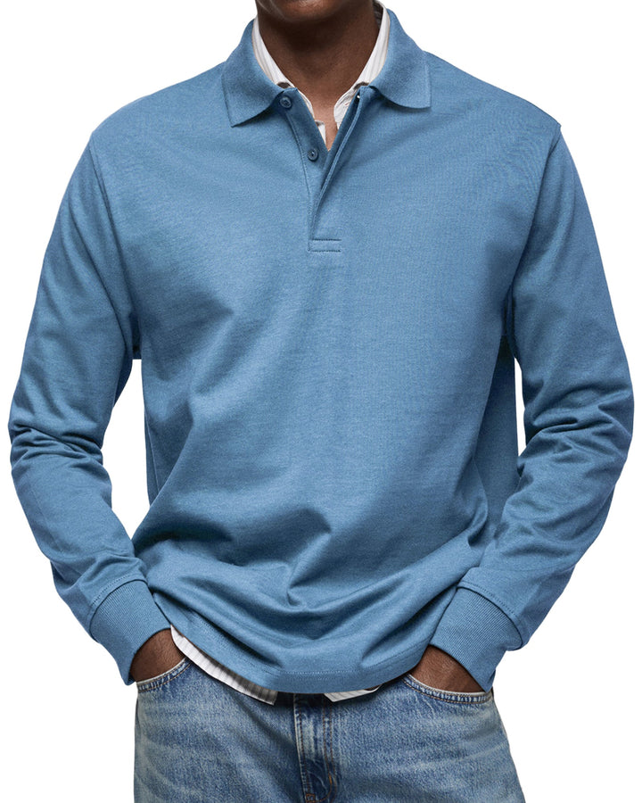 Daan | Casual Poloshirt met Lange Mouwen