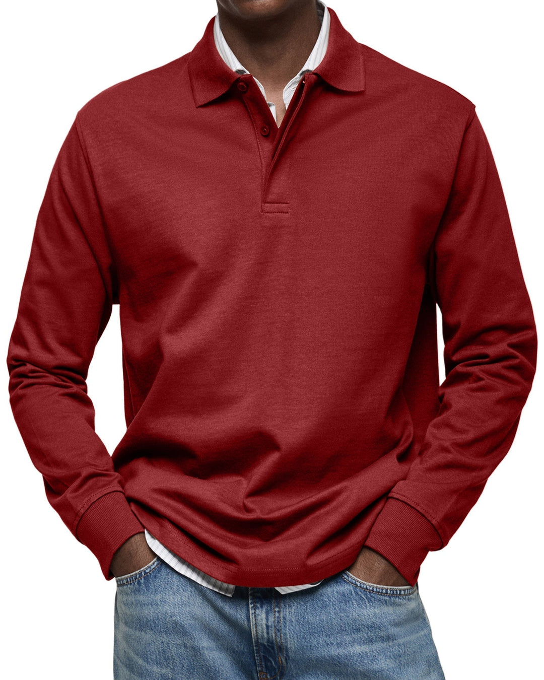 Daan | Casual Poloshirt met Lange Mouwen