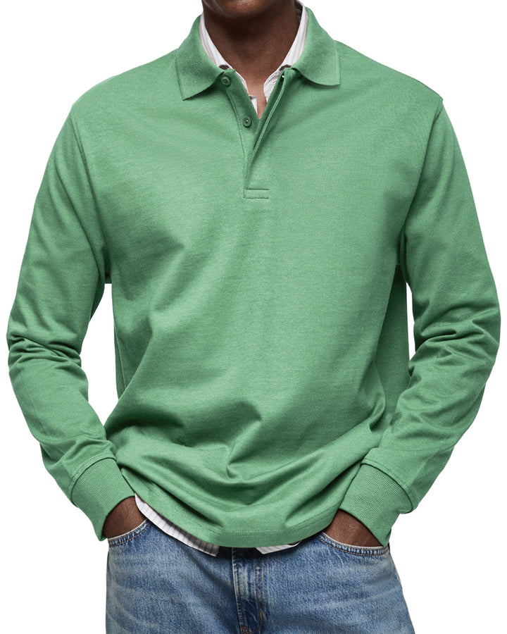 Daan | Casual Poloshirt met Lange Mouwen
