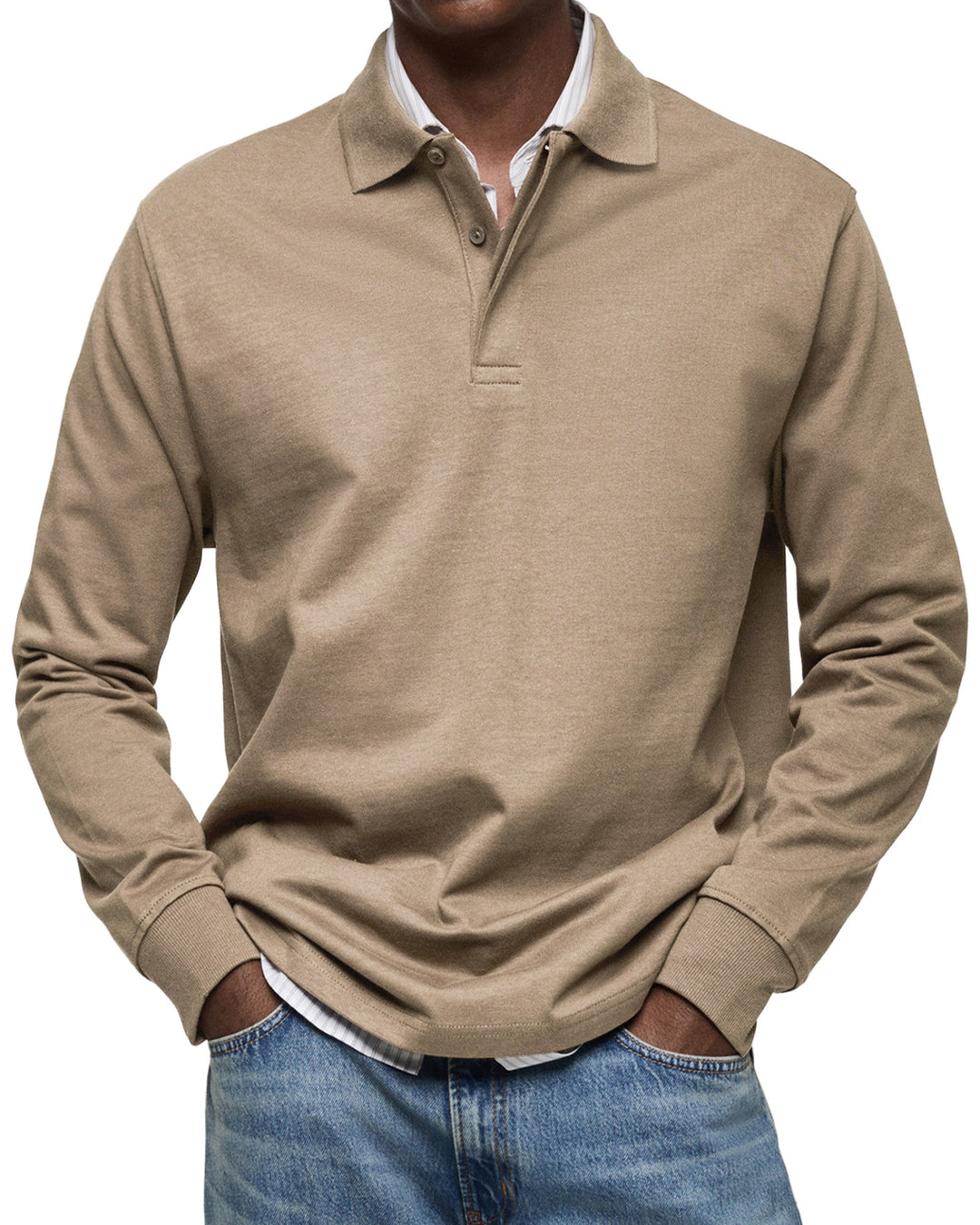Daan | Casual Poloshirt met Lange Mouwen