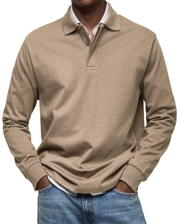 Daan | Casual Poloshirt met Lange Mouwen