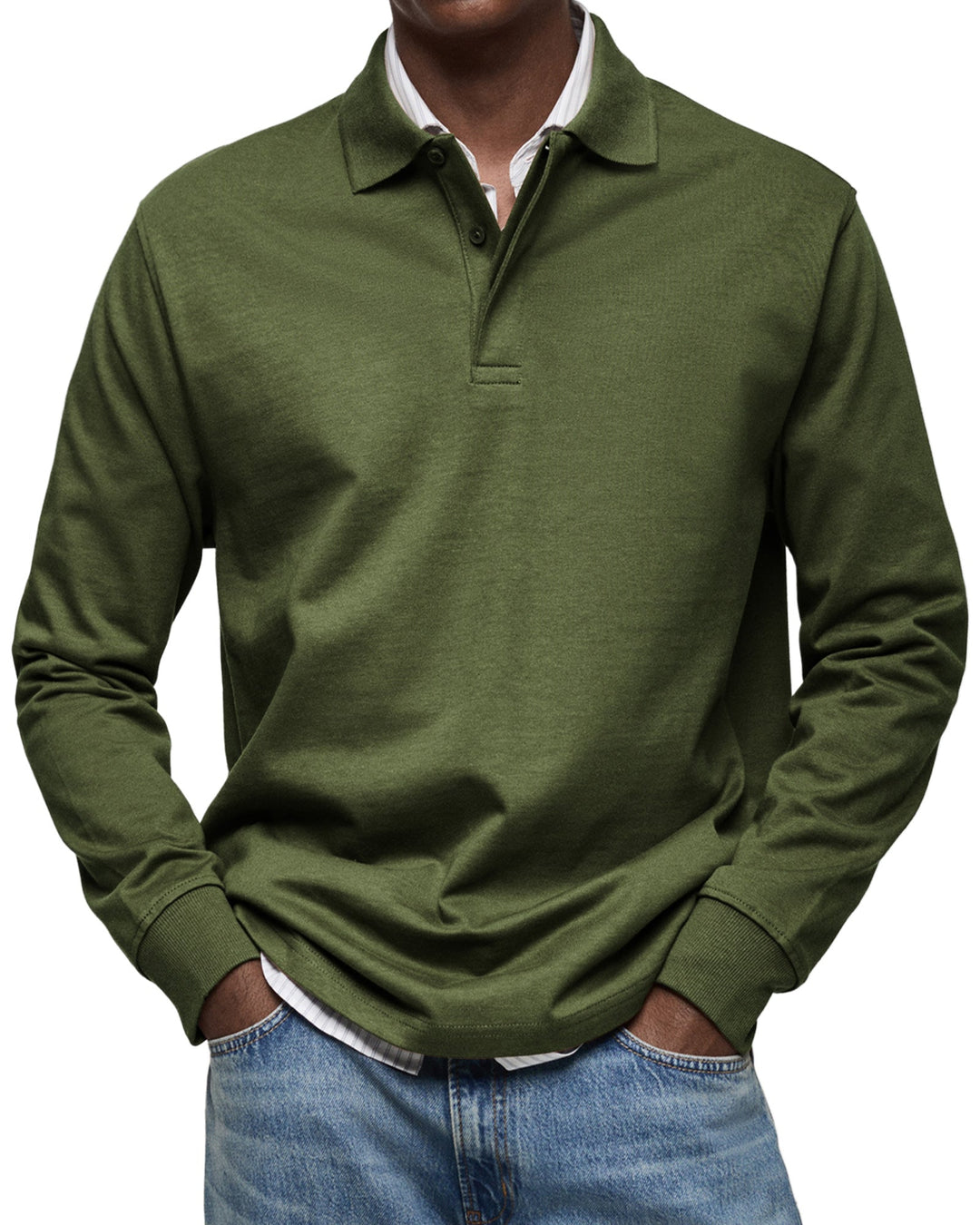 Daan | Casual Poloshirt met Lange Mouwen