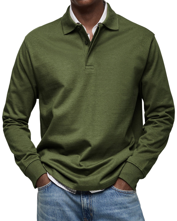 Daan | Casual Poloshirt met Lange Mouwen